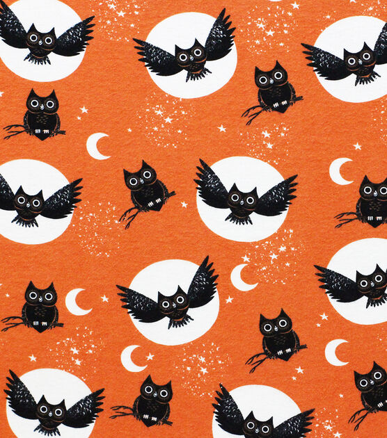 Owls Super Snuggle Halloween Flannel Fabric