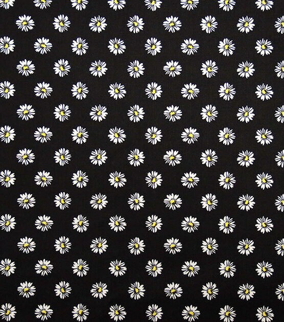 Sunflower On Black 108" Wide Print Cotton Fabric