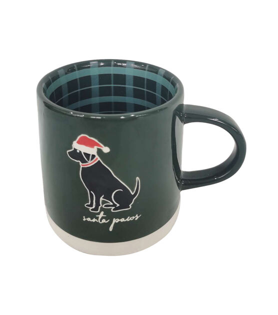 16oz Christmas Dog on Green Ceramic Mug by Place & Time