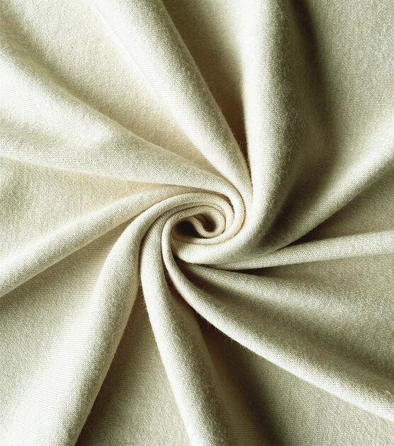 Cream Faux Cashmere Knit Fabric, , hi-res, image 3