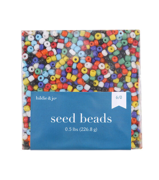 0.5lbs Multicolor Opaque Glass Seed Beads by hildie & jo