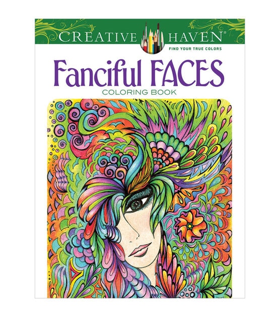 Dover Creative Haven Fanciful Faces Coloring Book