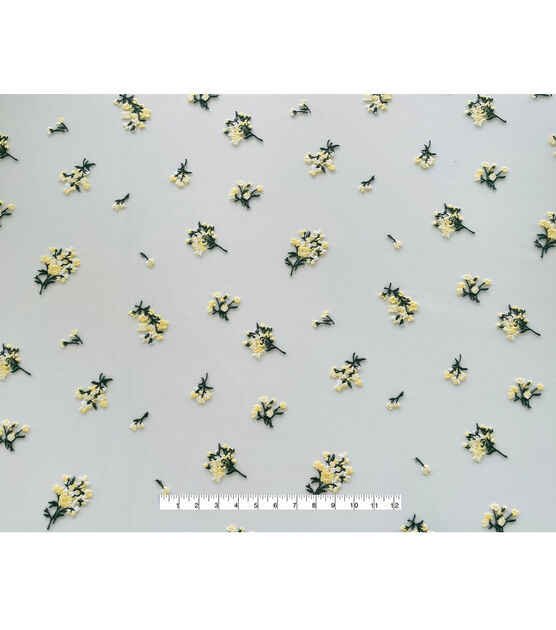 White Snowflake Glitter Velvet Fabric by Sew Sweet by Joann
