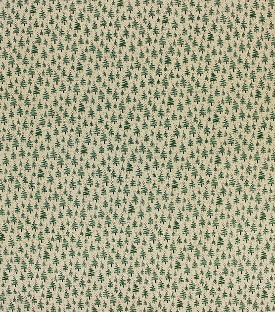 Zig Zag Trees Christmas Cotton Fabric, , hi-res, image 1