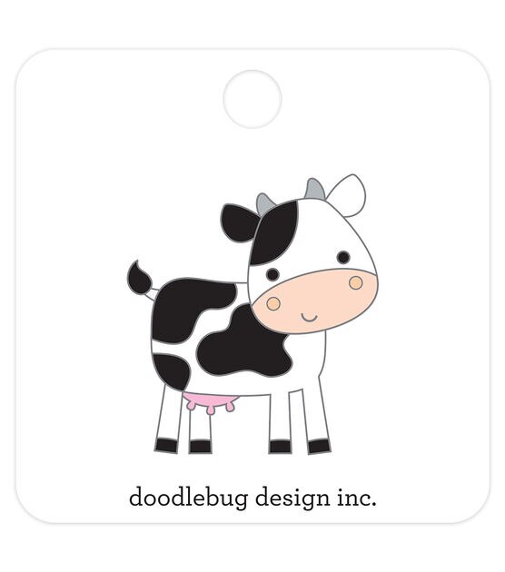Doodlebug Design Collectible Cow Enamel Pin, , hi-res, image 2