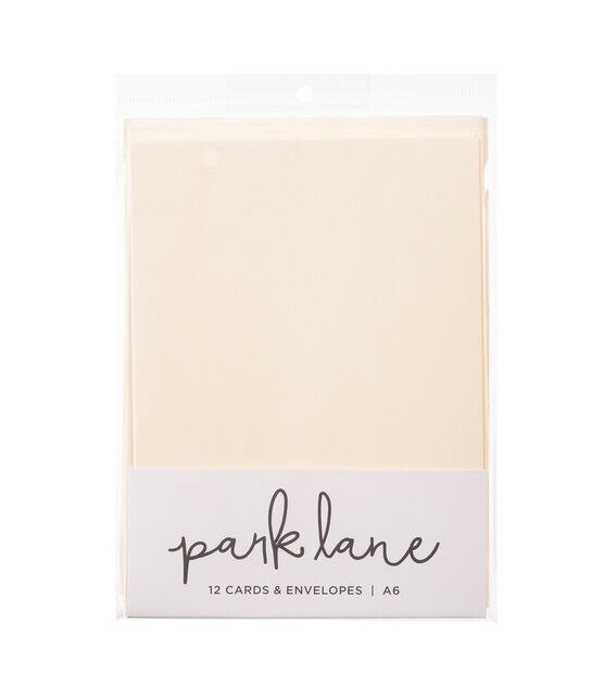 Park Lane A6 Canvas Ivory Cards and Envelopes 12ct