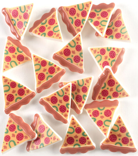 Flair Originals 1" Pizza Slice Shank Buttons 18pk