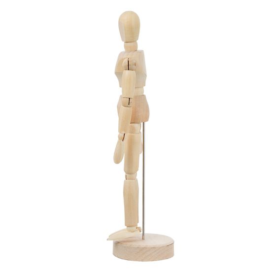 8/12/16 Inch Wood Manikin Puppet Wooden Mannequin with Stand