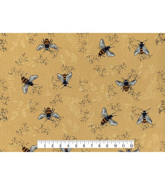Cotton Canvas Yellow Bee Fabric, , hi-res, image 4