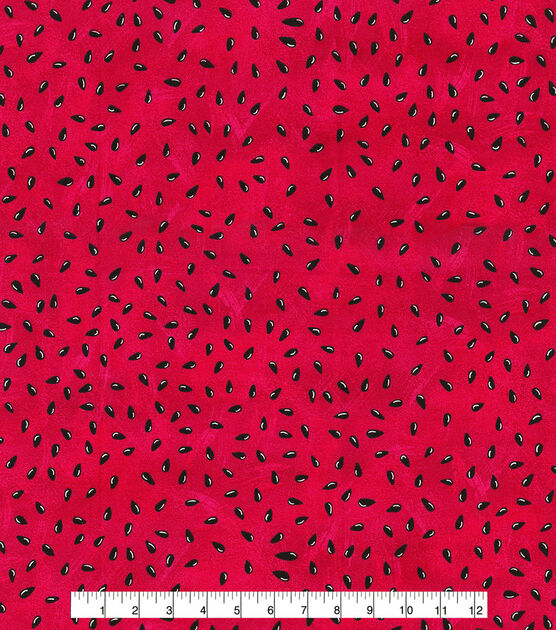 Fabric Traditions Novelty Cotton Fabric Watermelon Seeds
