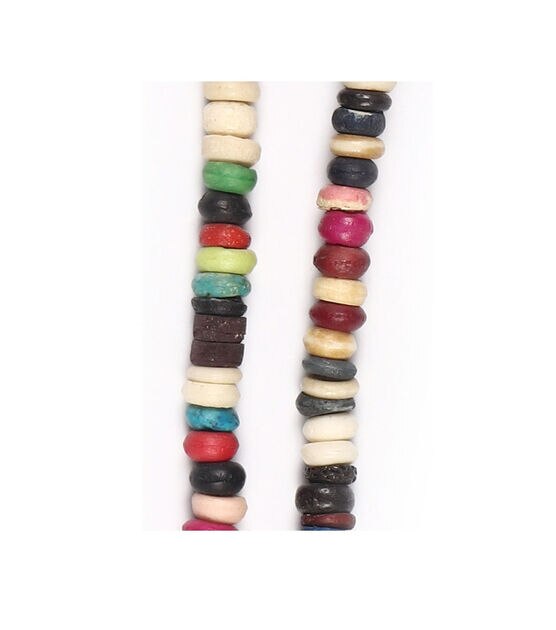 7" Multicolor Disc Bone Strung Beads by hildie & jo, , hi-res, image 2