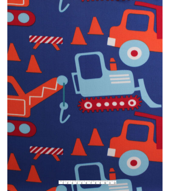 48" Wide Construction No Sew Fleece Blanket, , hi-res, image 3
