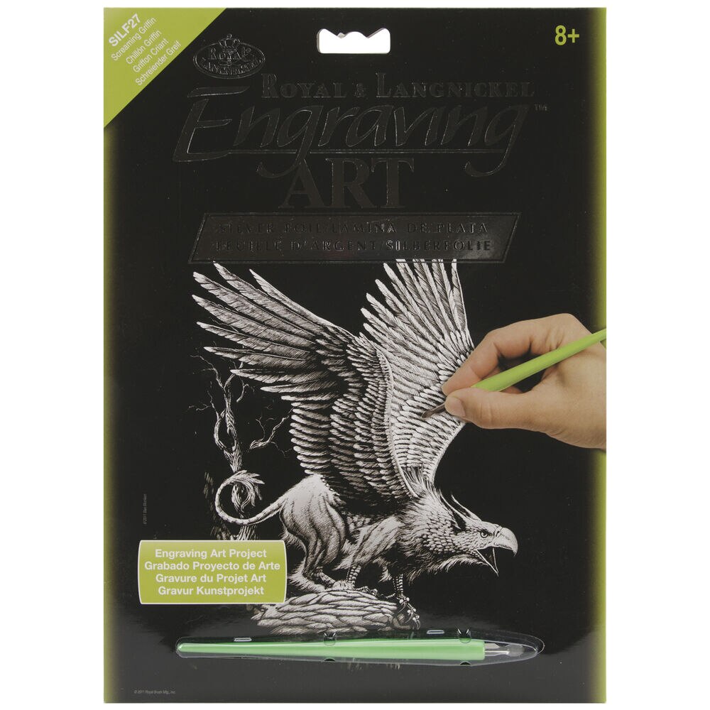 Foil Engraving Art Kits 8''x10'', Screaming Griffin, swatch