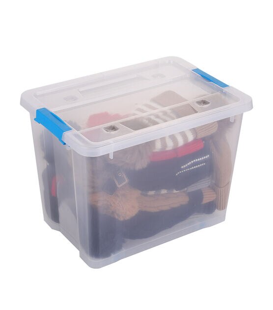20 Liter Plastic Storage Box With Snap Lid by Top Notch, , hi-res, image 4