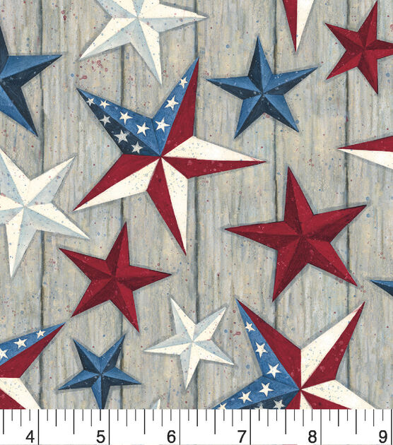Susan Winget Premium Quilt Patriotic Texas Stars Cotton Fabric, , hi-res, image 2