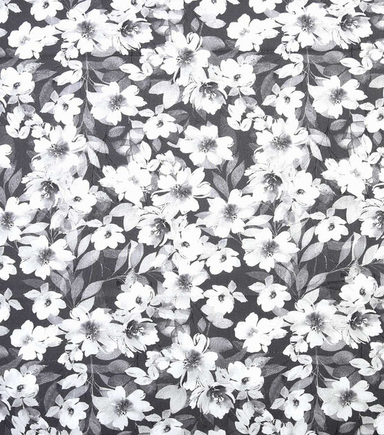 Black Floral Quilt Cotton Fabric by Keepsake Calico