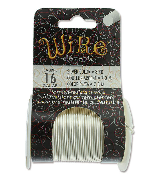 Wire Elements 16 Gauge 8yds Tarnish Resistant Wire Silver