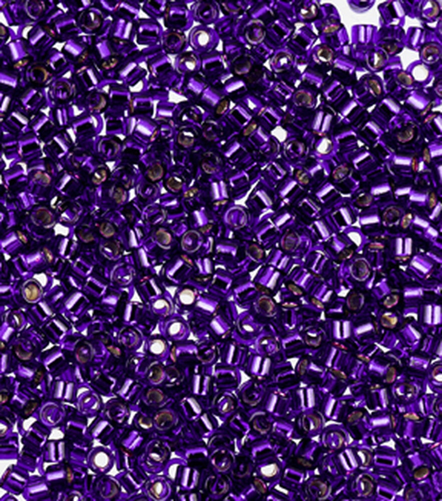 Delica Seed Beads 5G 11/0, Violet Dyed, swatch, image 40