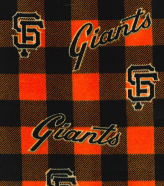 Fabric Traditions San Francisco Giants Fleece Fabric Buffalo Check, , hi-res, image 2