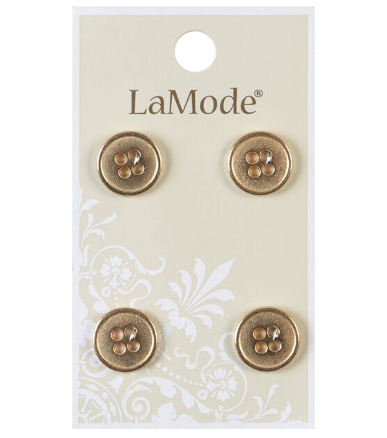 La Mode Wooden 4-Hole Button 0735