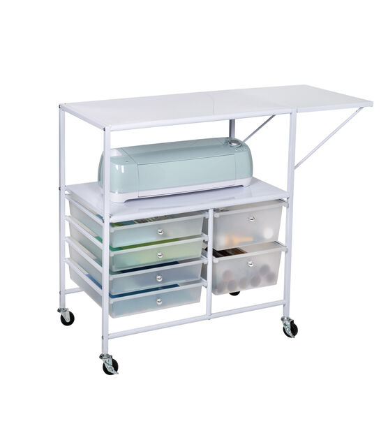 31" Rolling Storage Cart With 6 Drawers & Extended Table by Top Notch, , hi-res, image 15