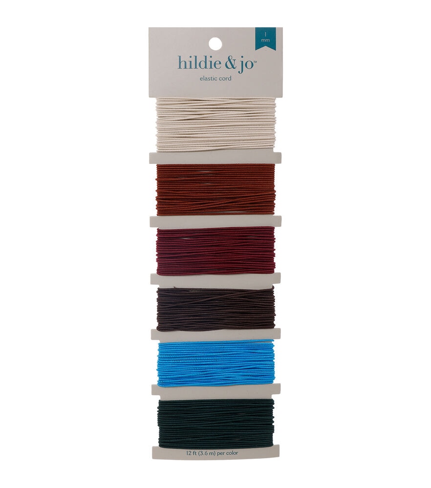 24yds Thick Elastic Cords 6ct by hildie & jo, 12352746, swatch