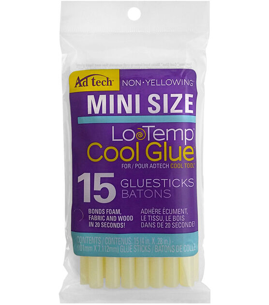 Ad Tech Ultra Low Temp Cool Glue Mini Glue Sticks .28''X4'' 15 Pkg