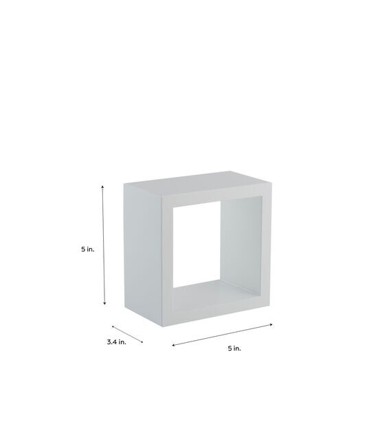 Organize It All 3ct White Wall Cube Shelves, , hi-res, image 10