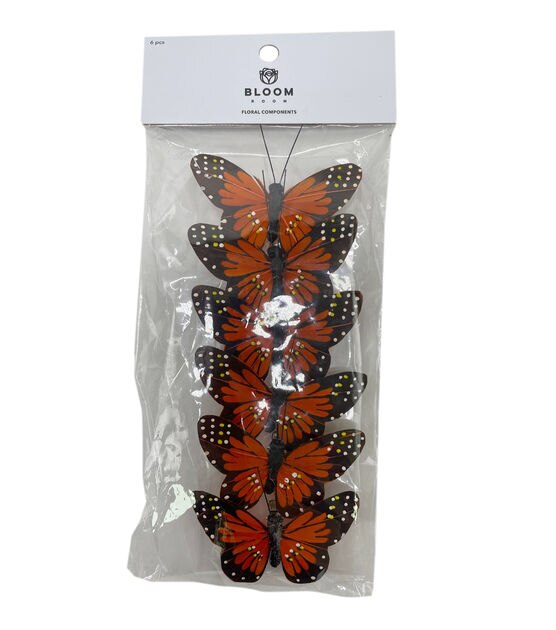 12 Pack Butterfly Decorations, DIY 3D Butterfly Stakes Decor, 2 Sizes of Butterfly Ornament for Home Fake Flower Floral Supplies Tea Party Wedding