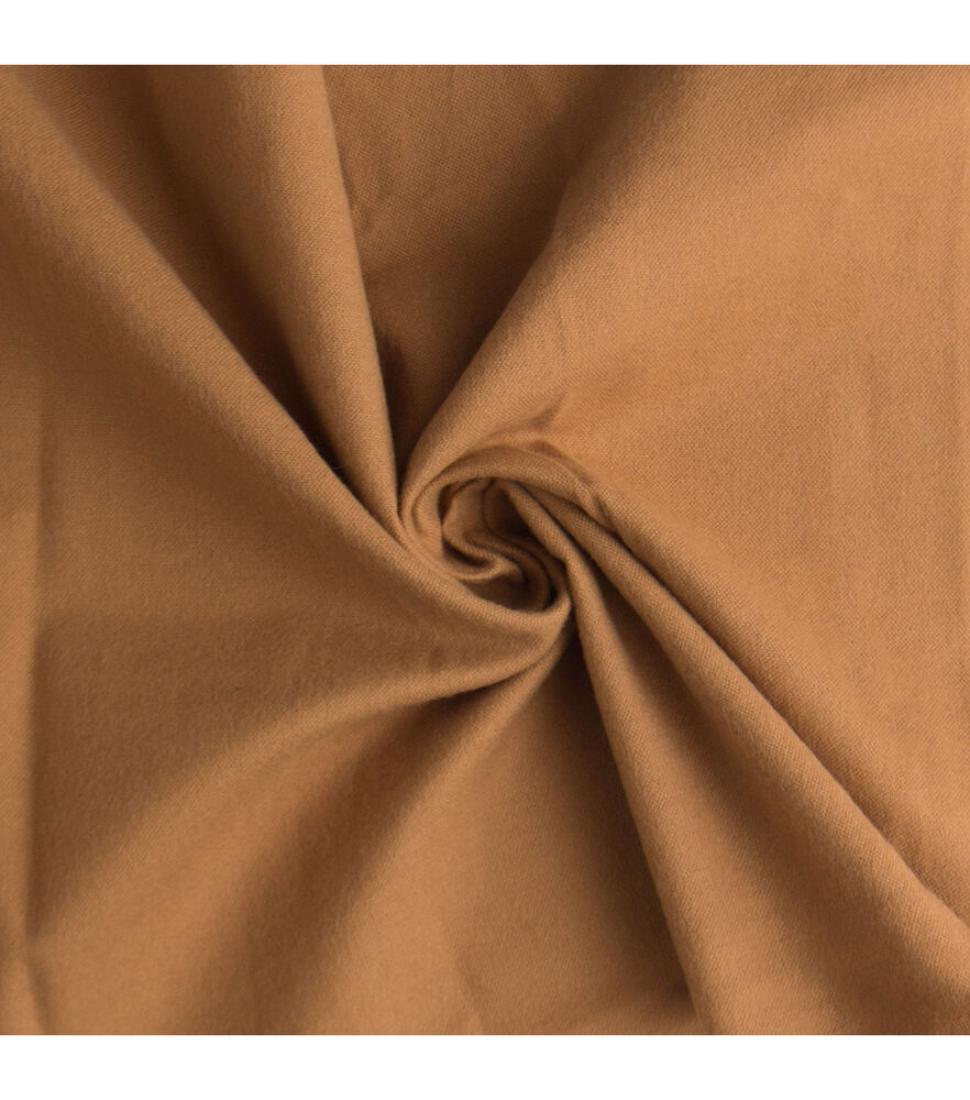 Comfy Cozy Flannel Fabric Solids, Tobacco Brown, swatch