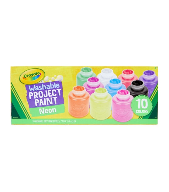 Crayola 2oz Washable Neon Paint Bottles 10ct
