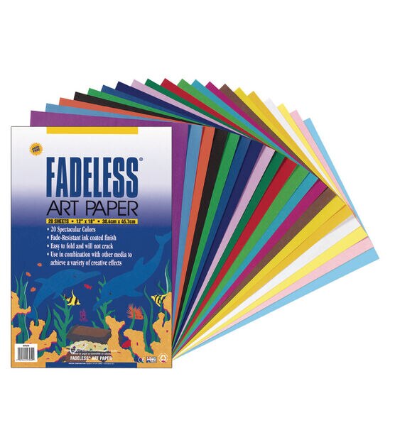 Pacon 20 Sheet 12" x 18" Multicolor Fadeless Art Papers, , hi-res, image 2