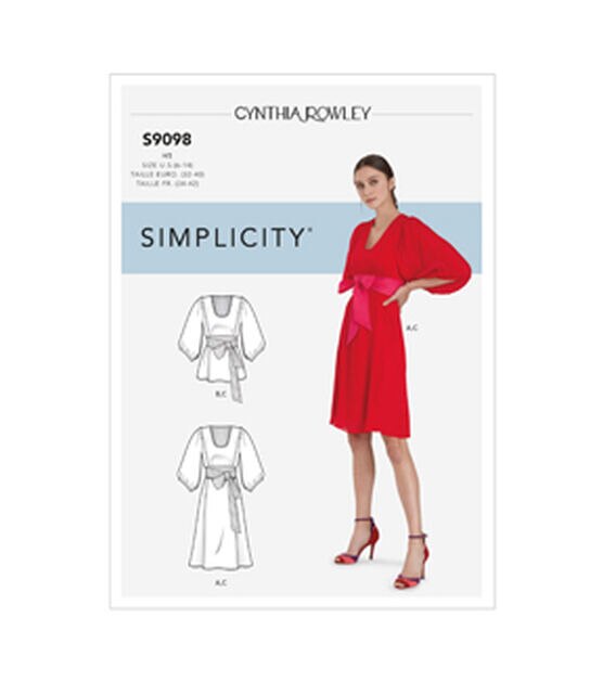 Simplicity S9098 Size 6 to 14 Misses Dress & Top Sewing Pattern