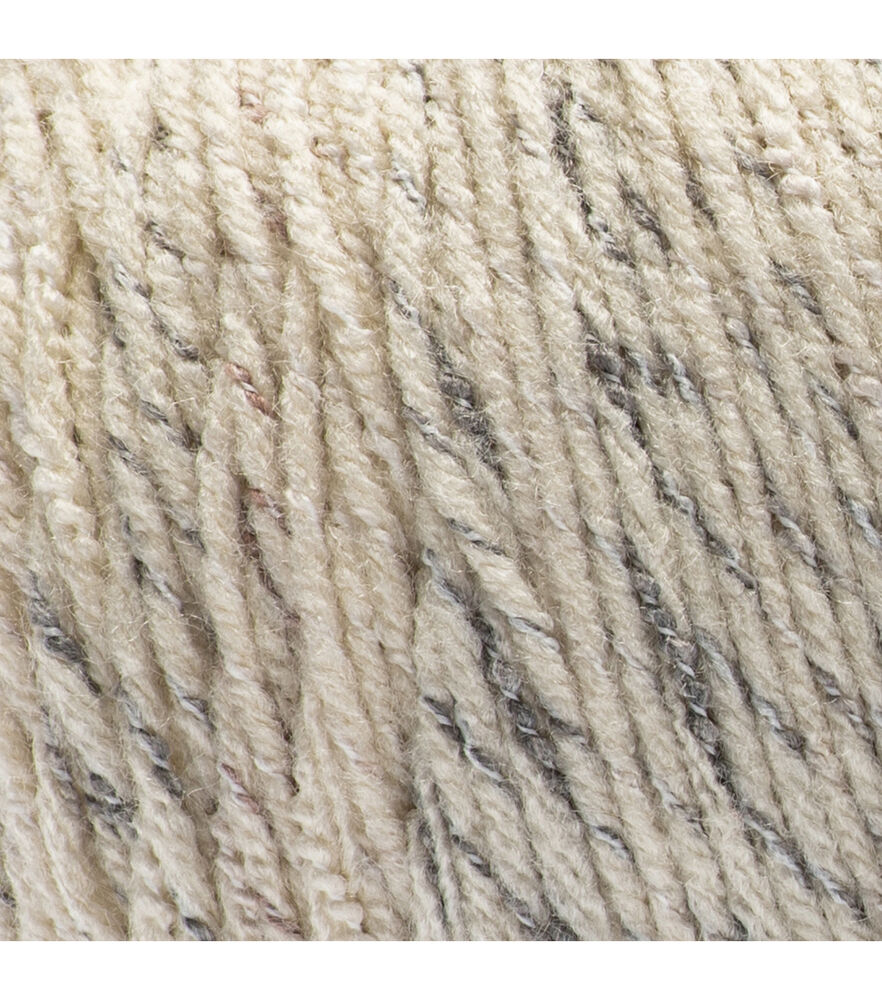 Caron Twirl 577yds Worsted Acrylic Blend Yarn, Off White, swatch, image 1