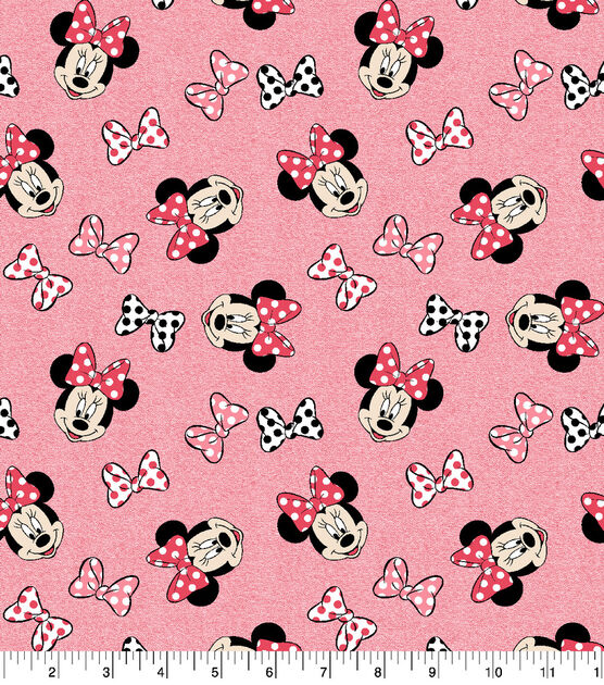 Disney Minnie Mouse Knit Cotton Fabric Toss