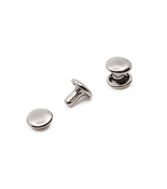 Dritz Double-Cap Rivets, 24 Sets, Nickel, , hi-res, image 2