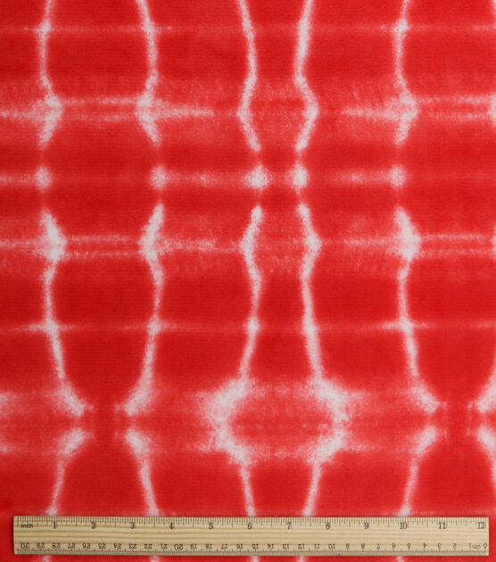 Sew Lush Red Tie Dye Fleece Fabric, , hi-res, image 3