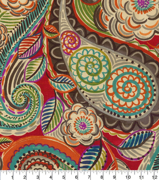 Waverly Upholstery Décor Fabric 9"x9" Swatch Mayan Market Caliente