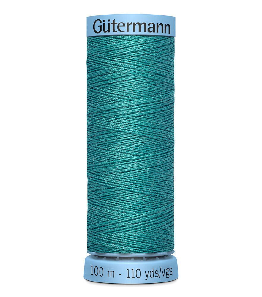 Gutermann Silk Thread, 107 Teal, swatch