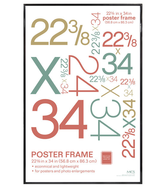 MCS 22"x34" Black Poster Frame