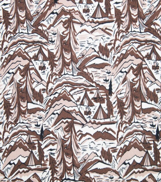 Super Snuggle Sketched Landscape Flannel Fabric, , hi-res, image 1