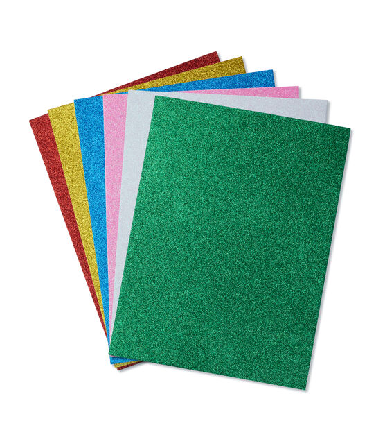 Pop! 2mm Glitter Foam Sheet 9x12 - Green - Kids Foam Sheets - Kids