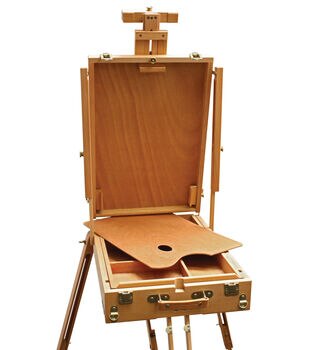 Arteza Art Supply Wooden Tabletop Art Easel Stand with Drawer & Palette