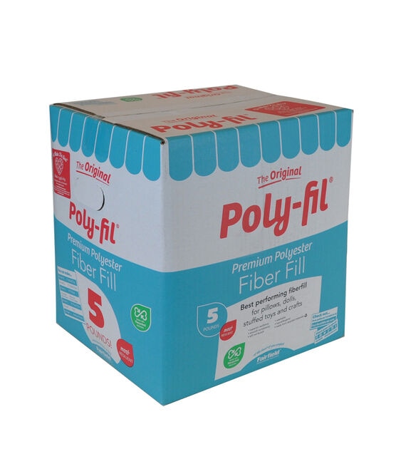 Poly-Fil Premium Polyester Fiber Fill 5lb box