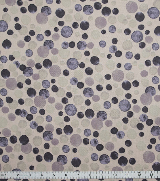 Gray & Purple Dots on White Quilt Cotton Fabric by Keepsake Calico