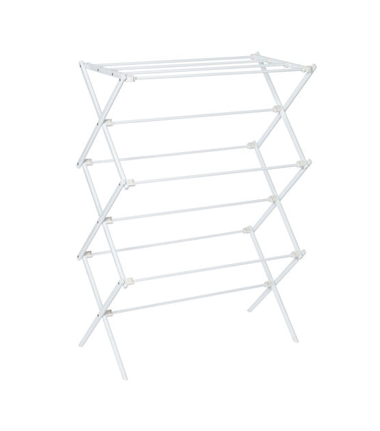 Honey Can Do 29" x 42" White 3 Tier Folding Clothes Drying Rack, , hi-res, image 2