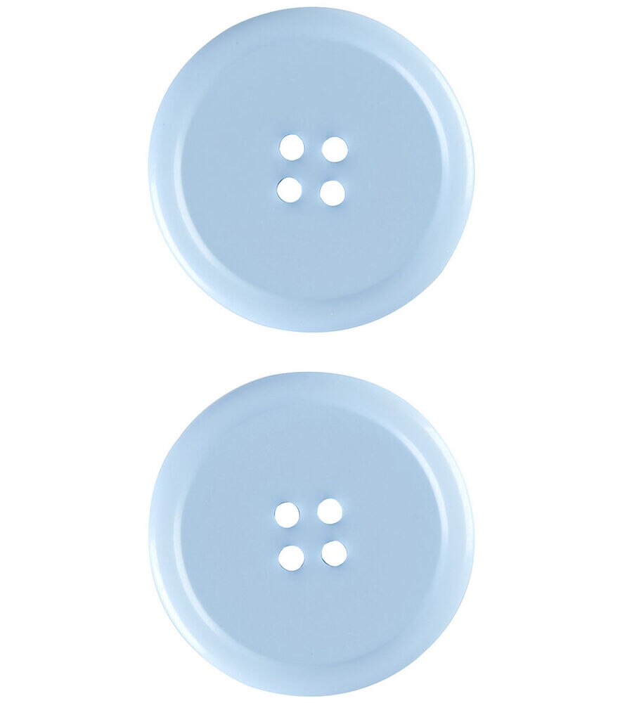 My Favorite Colors 1 1/2" Round 4 Hole Buttons 2pk, Blue, swatch