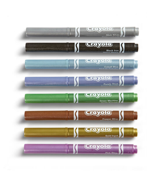 Crayola 5.5" Metallic Markers 8ct, , hi-res, image 3