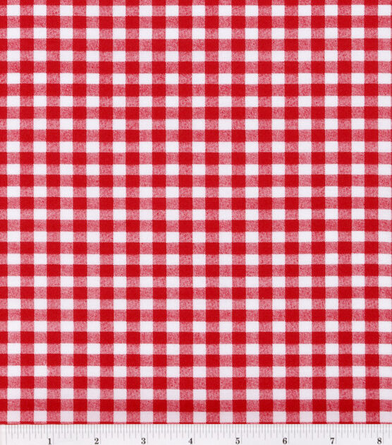Red Checks Quilt Cotton Fabric by Keepsake Calico