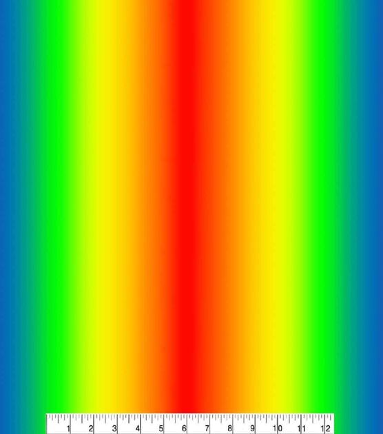 Novelty Cotton Fabric Ombre Rainbow, , hi-res, image 2